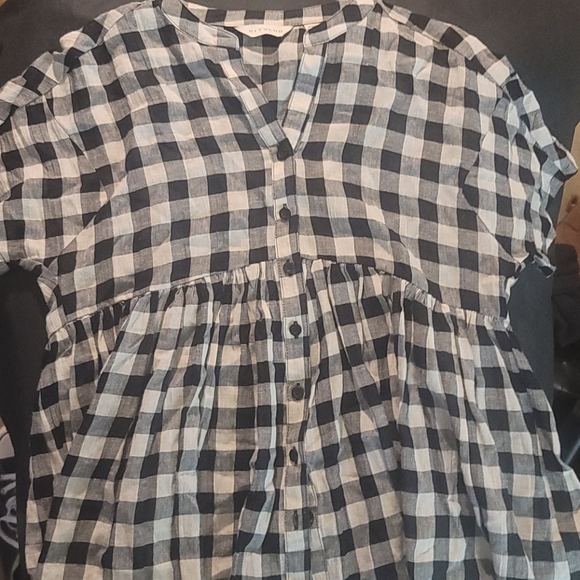 11 1 TYLHO Buffalo Check Peplum Shirt - Picture 4 of 4